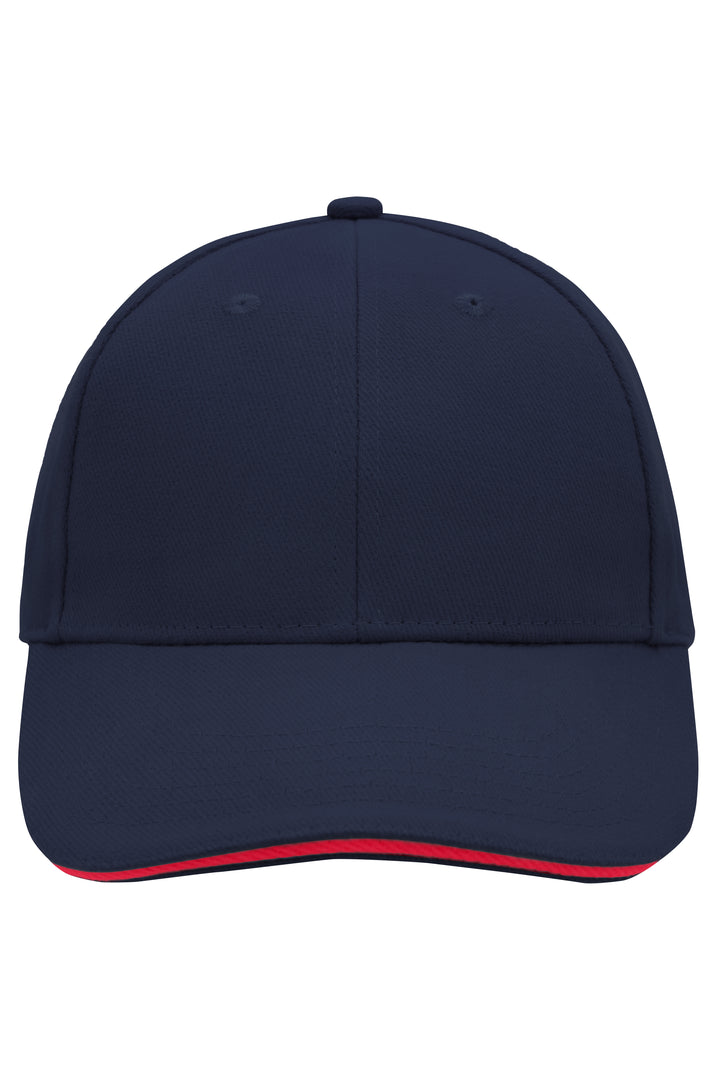 6 Panel Sandwich Cap - navy/red