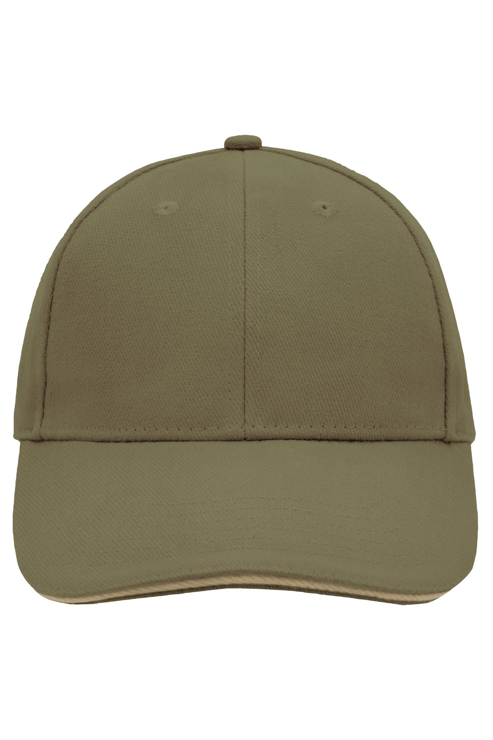 6 Panel Sandwich Cap - olive/beige