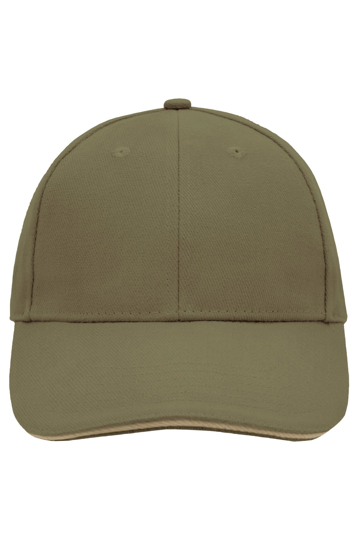 6 Panel Sandwich Cap - olive/beige
