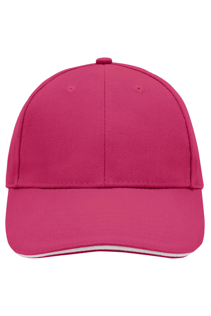 6 Panel Sandwich Cap - pink/white