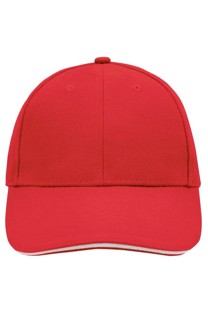 6 Panel Sandwich Cap - red/white