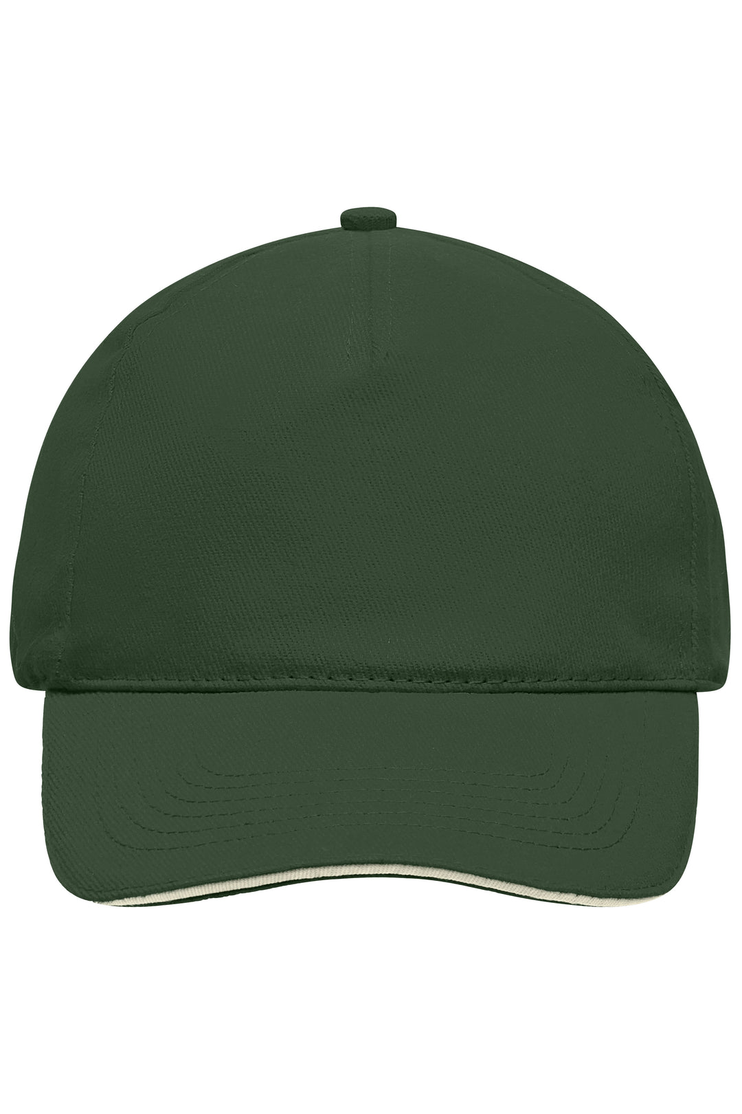5 Panel Sandwich Cap - dark-green/natural