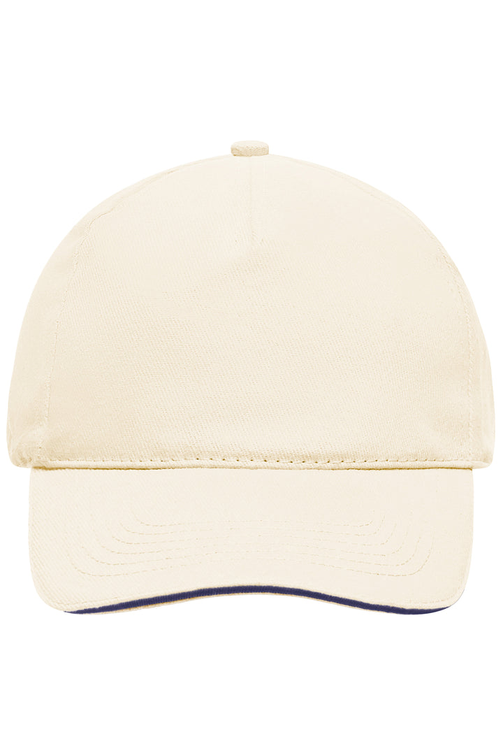 5 Panel Sandwich Cap - natural/navy