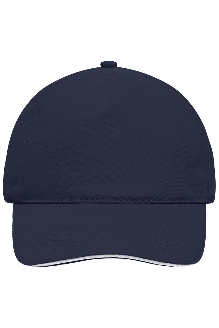 5 Panel Sandwich Cap - navy/white