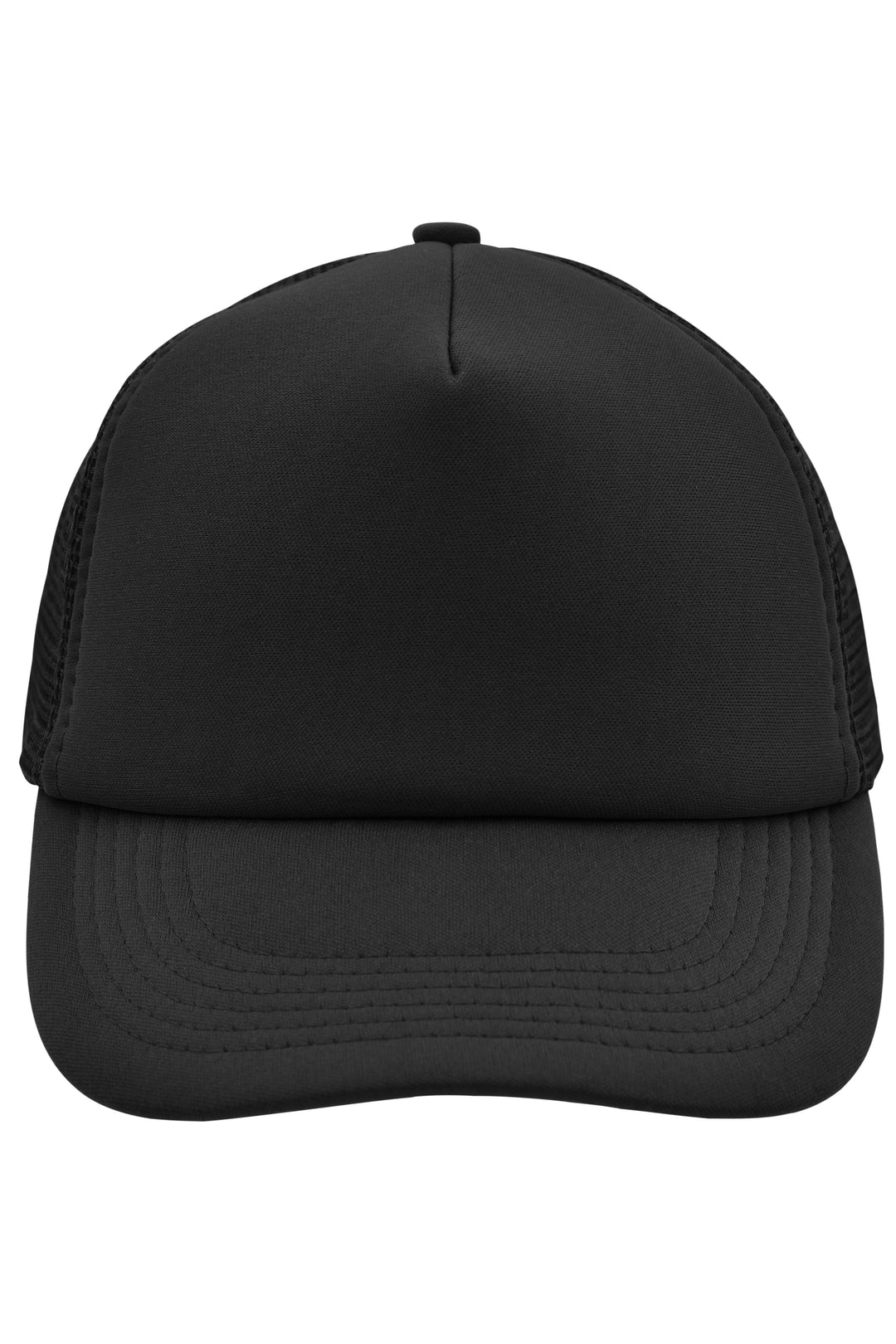 5 Panel Polyester Mesh Cap - black