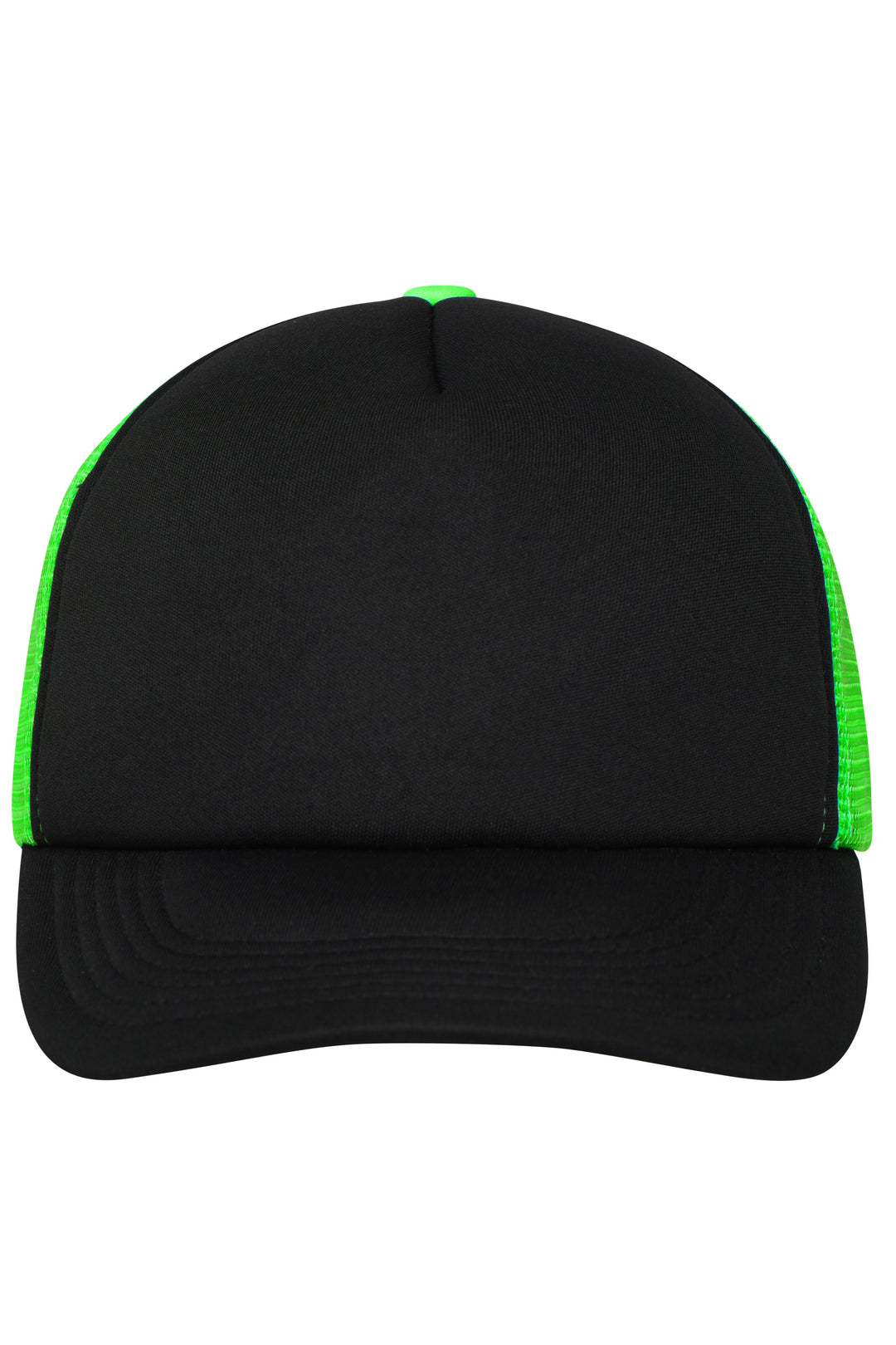 5 Panel Polyester Mesh Cap - black/neon-green