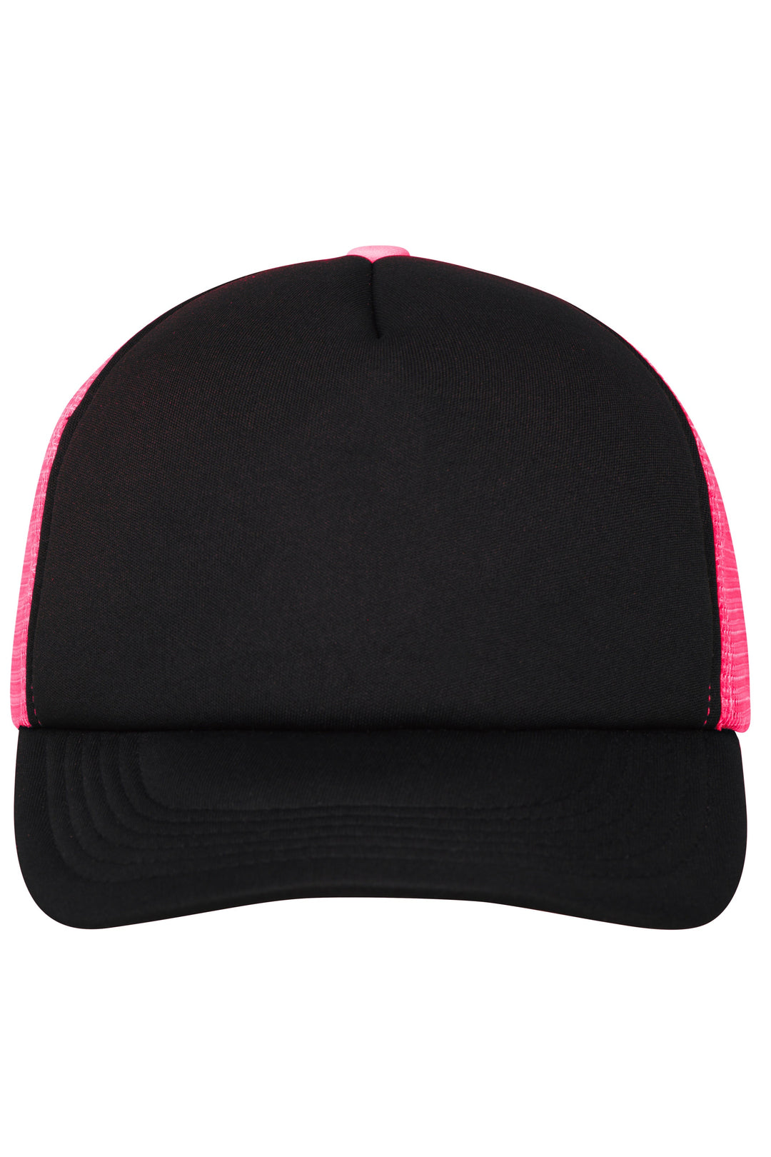 5 Panel Polyester Mesh Cap - black/neon-pink
