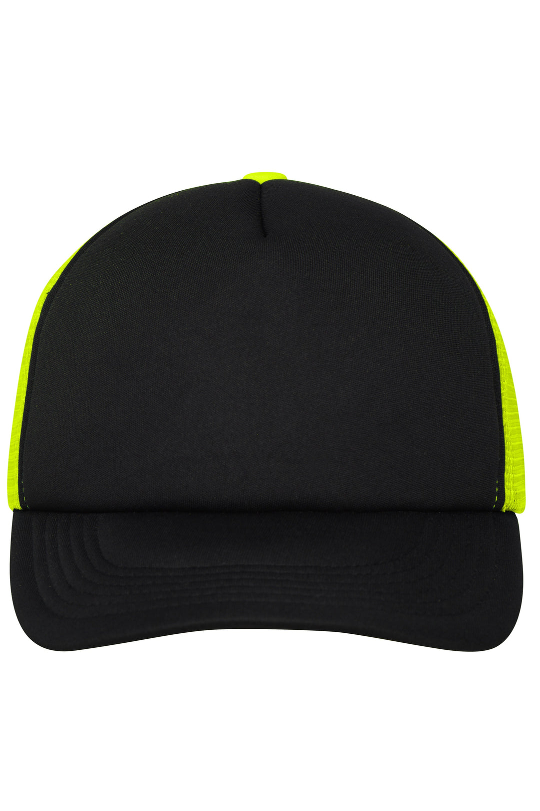 5 Panel Polyester Mesh Cap - black/neon-yellow