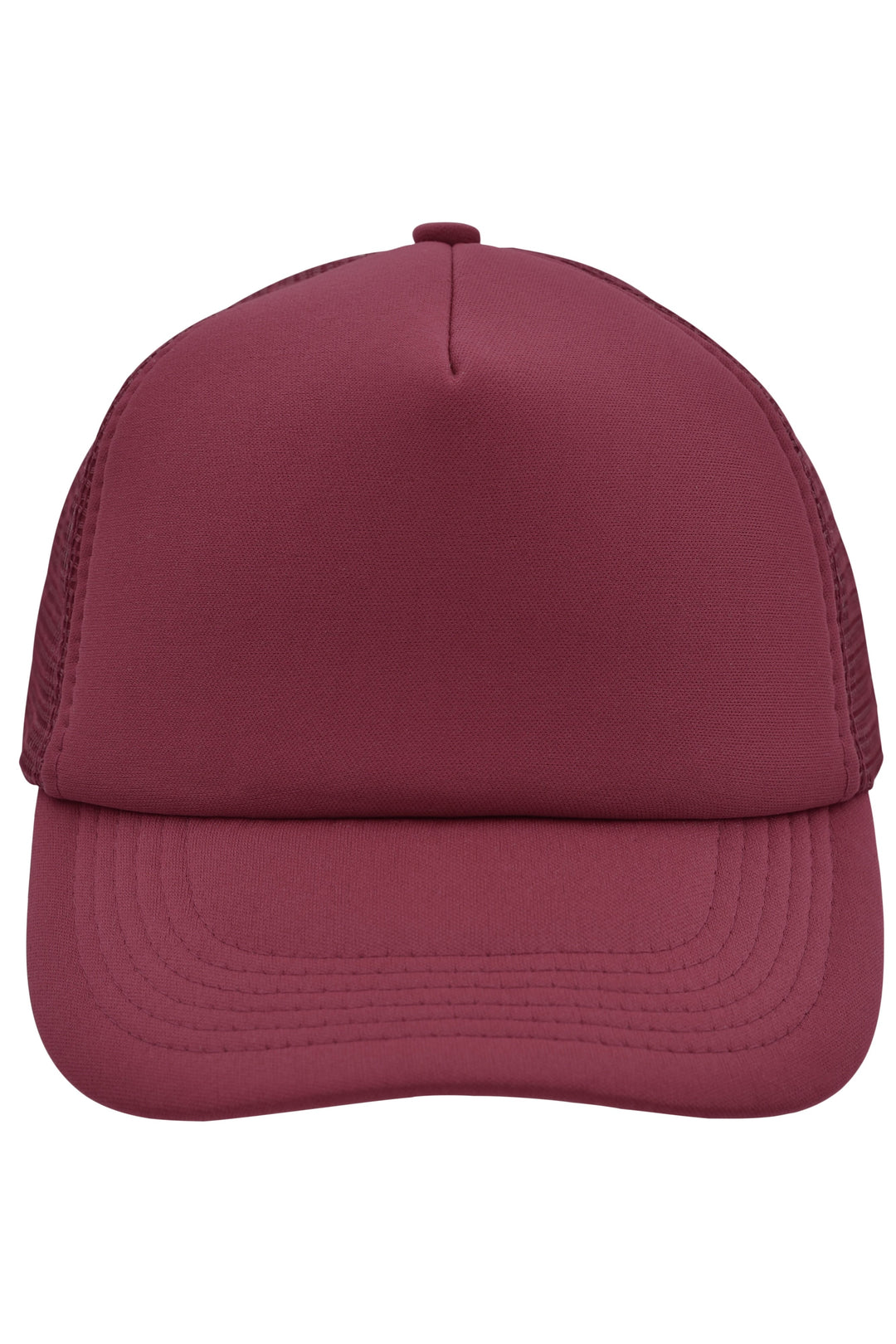 5 Panel Polyester Mesh Cap - burgundy