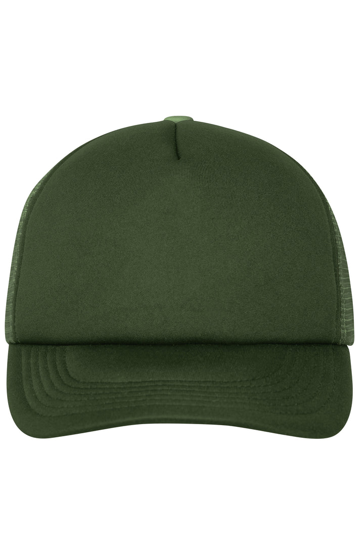 5 Panel Polyester Mesh Cap - dark-olive