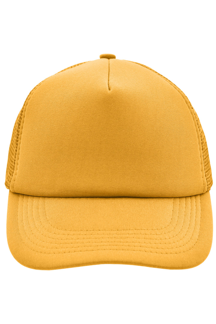 5 Panel Polyester Mesh Cap - gold-yellow