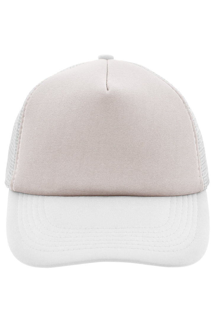 5 Panel Polyester Mesh Cap - light-grey/white