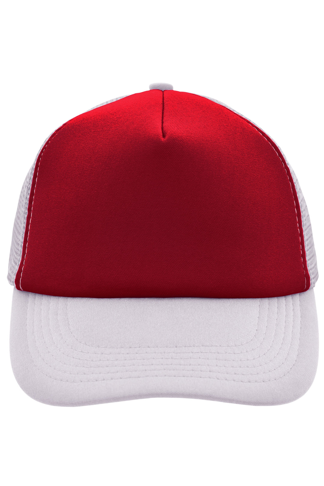 5 Panel Polyester Mesh Cap - red/white