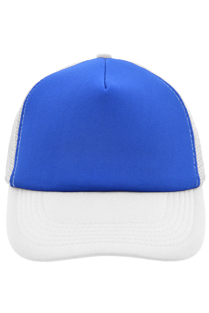 5 Panel Polyester Mesh Cap - royal/white