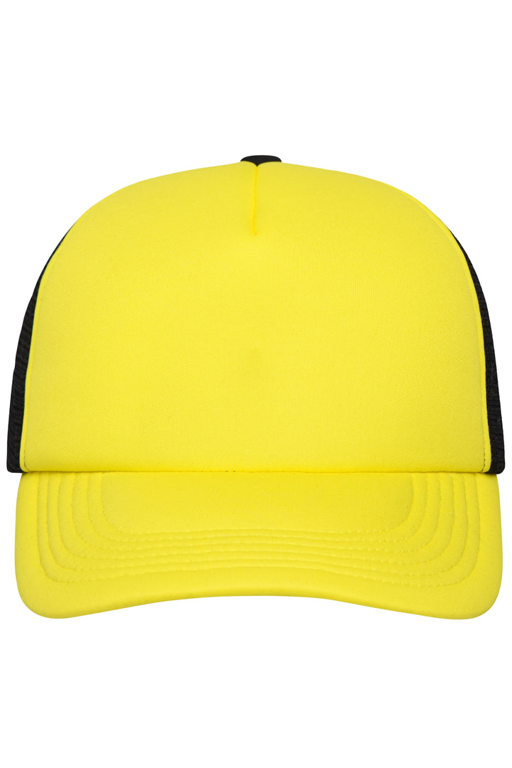 5 Panel Polyester Mesh Cap - sun-yellow/black