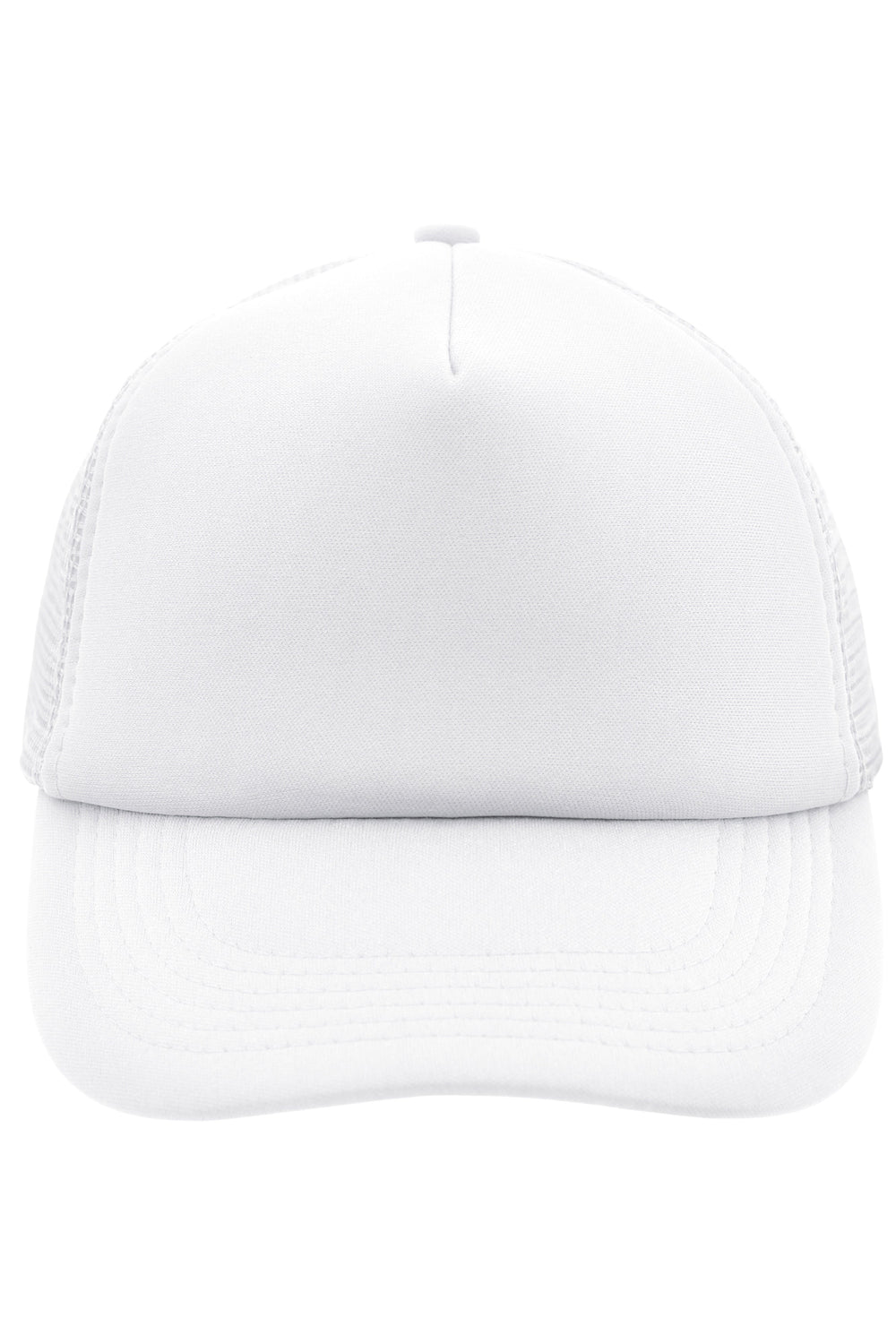 5 Panel Polyester Mesh Cap - white