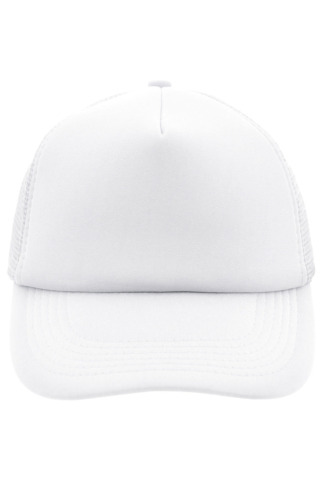 5 Panel Polyester Mesh Cap - white