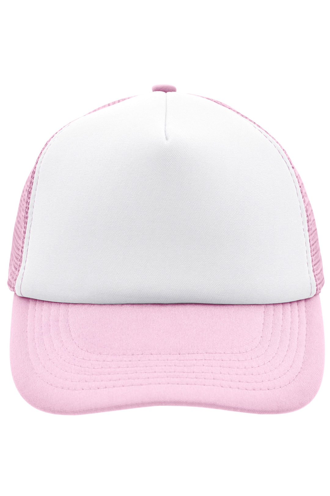 5 Panel Polyester Mesh Cap - white/baby-pink