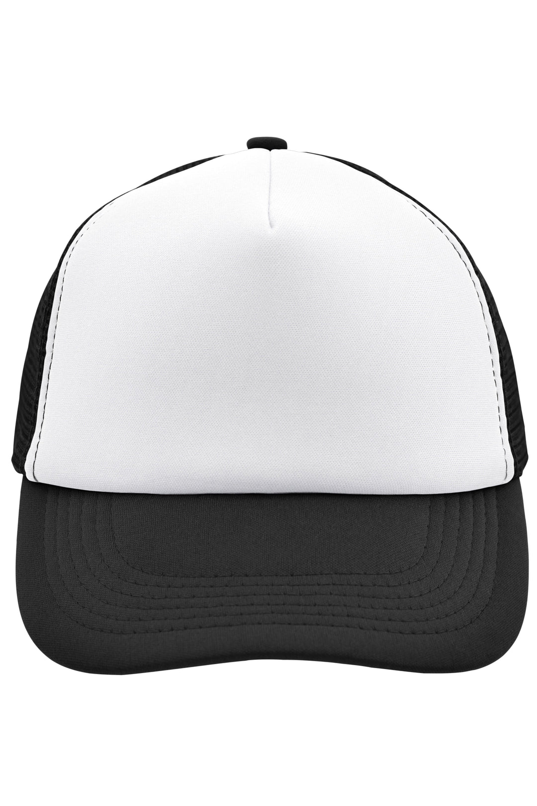 5 Panel Polyester Mesh Cap - white/black