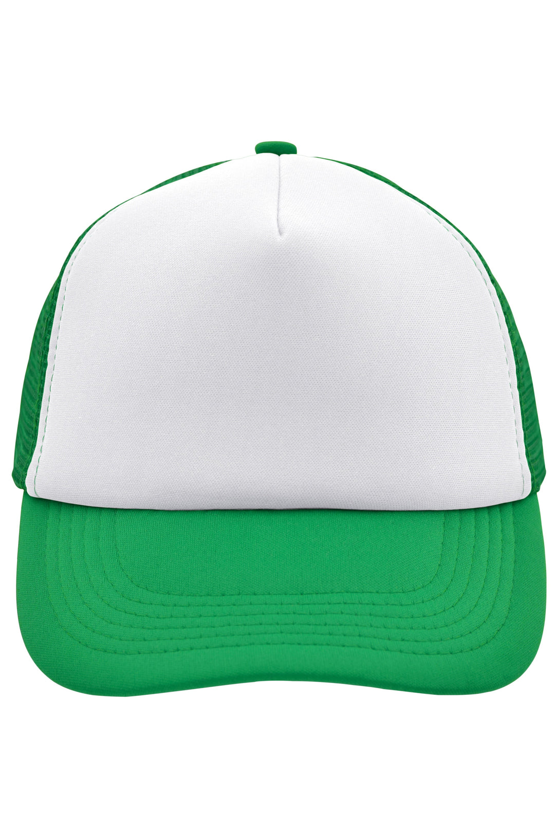 5 Panel Polyester Mesh Cap - white/fern-green