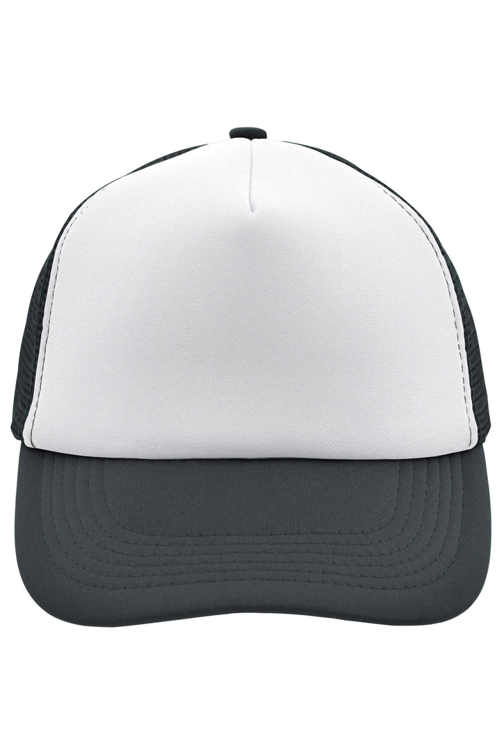 5 Panel Polyester Mesh Cap - white/graphite