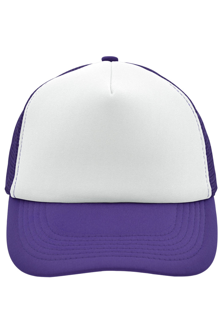 5 Panel Polyester Mesh Cap - white/lilac