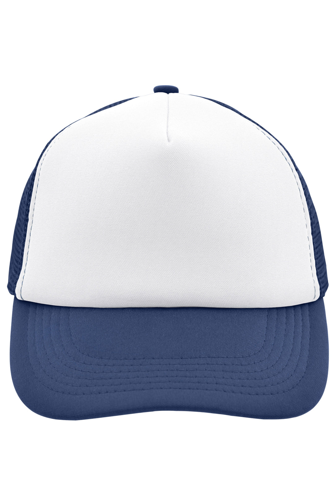 5 Panel Polyester Mesh Cap - white/navy
