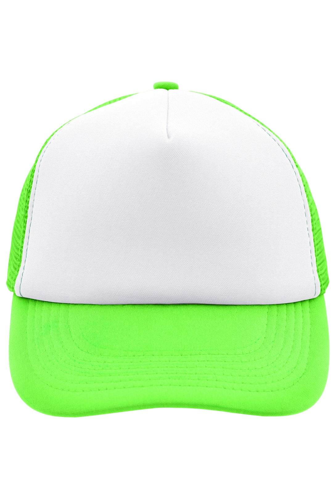 5 Panel Polyester Mesh Cap - white/neon-green