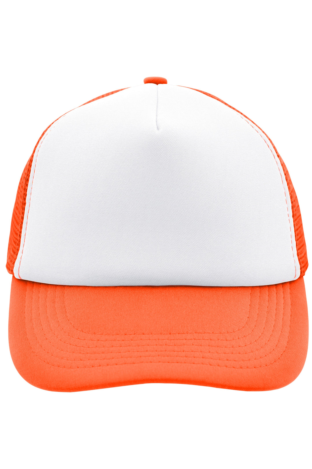 5 Panel Polyester Mesh Cap - white/neon-orange