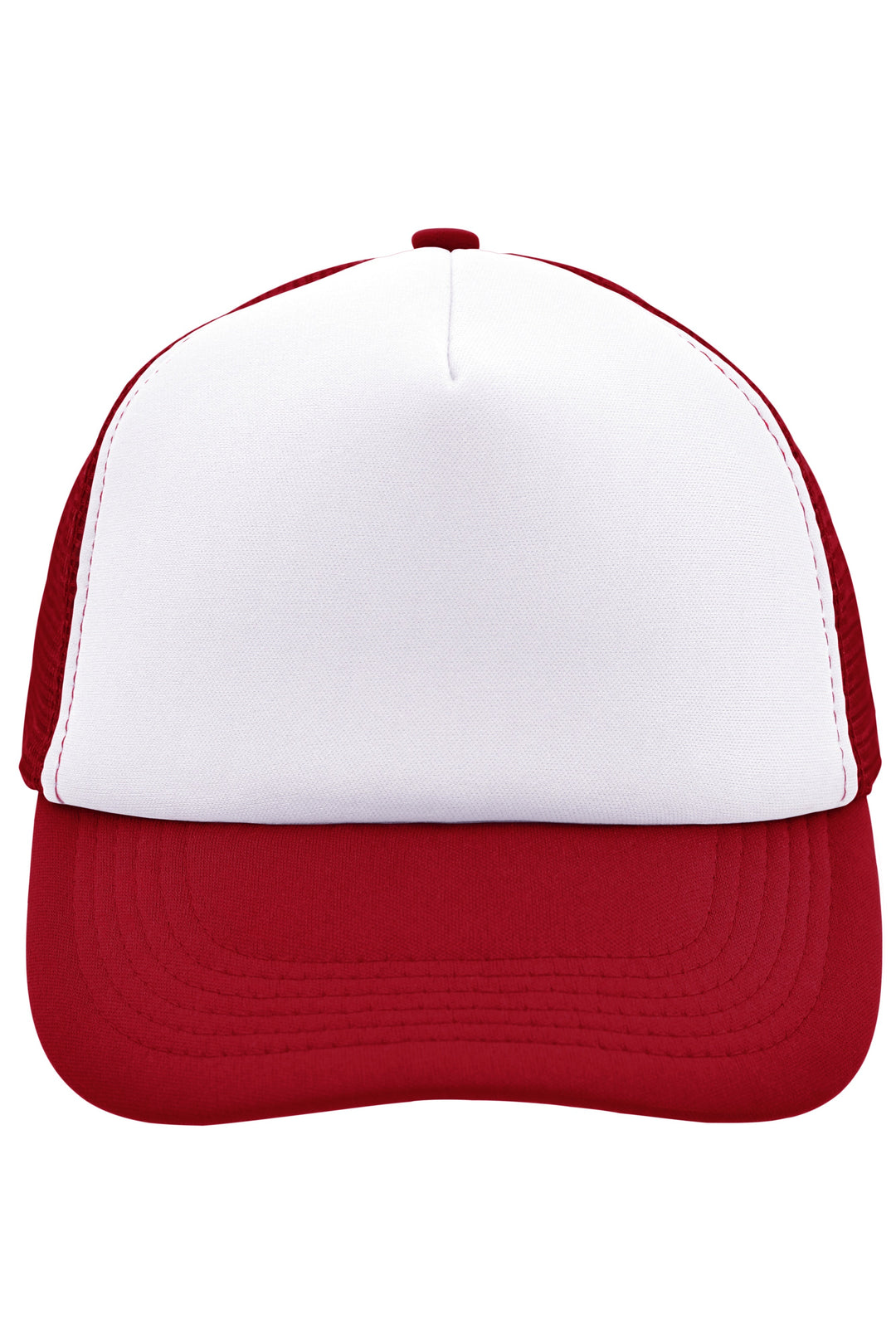 5 Panel Polyester Mesh Cap - white/red