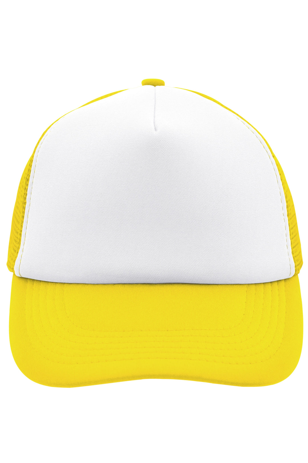 5 Panel Polyester Mesh Cap - white/sun-yellow