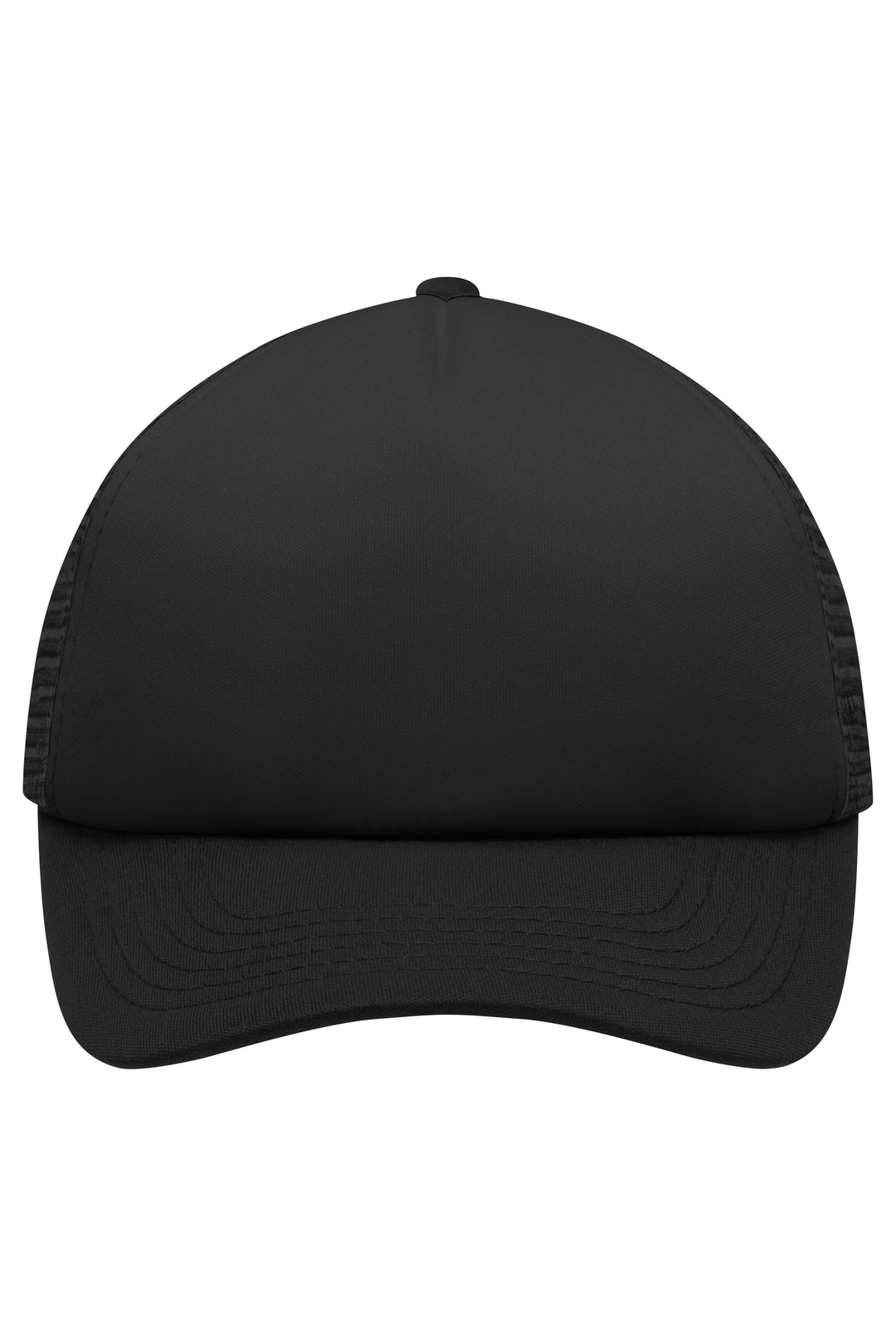 5 Panel Polyester Mesh Cap for Kids - black/black