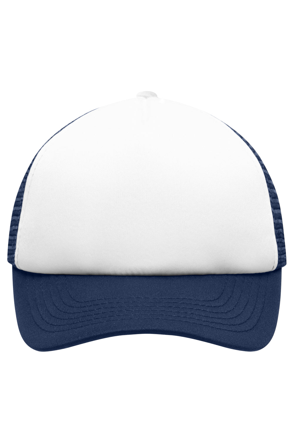 5 Panel Polyester Mesh Cap for Kids - white/navy