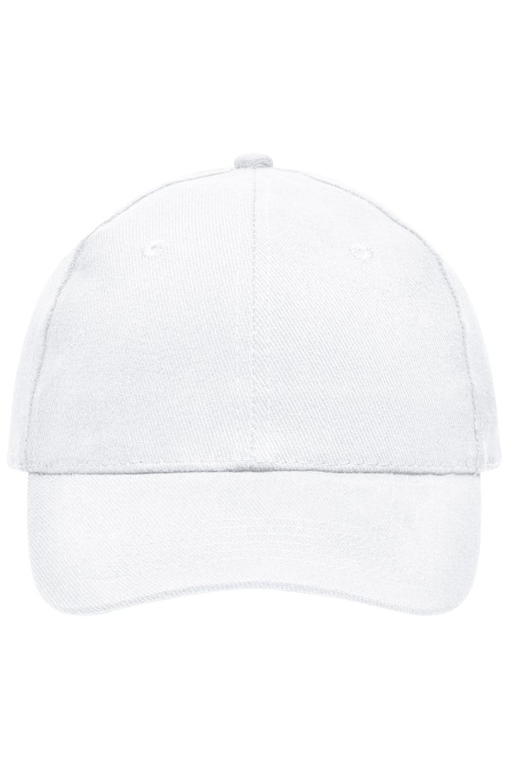 6 Panel Cap Heavy Cotton - white