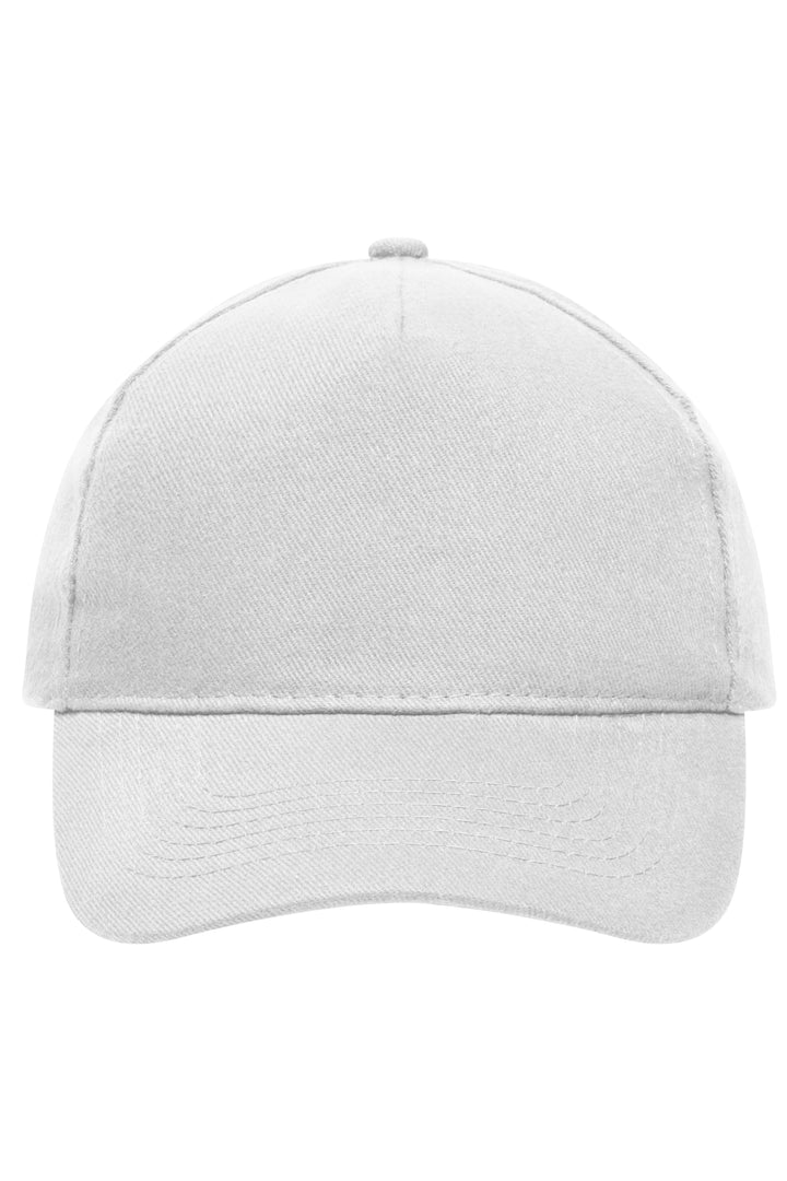 5 Panel Cap Heavy Cotton - white