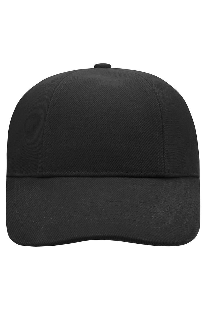 Turned 6 Panel Cap Laminated - black