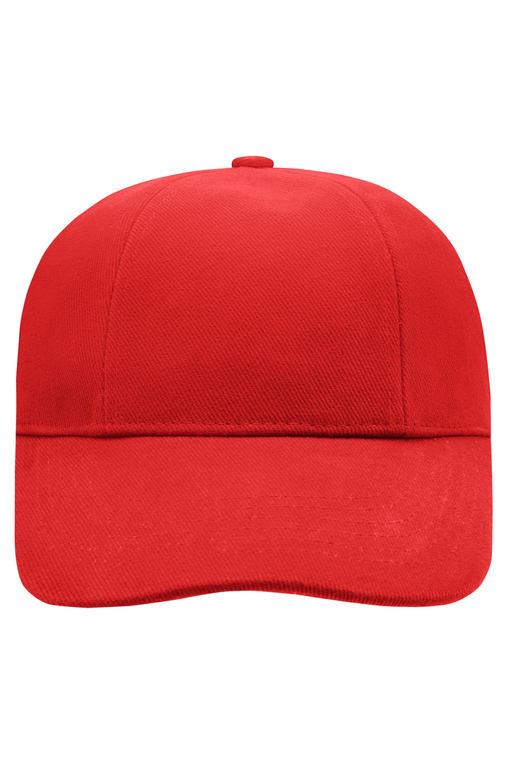 Turned 6 Panel Cap Laminated - red