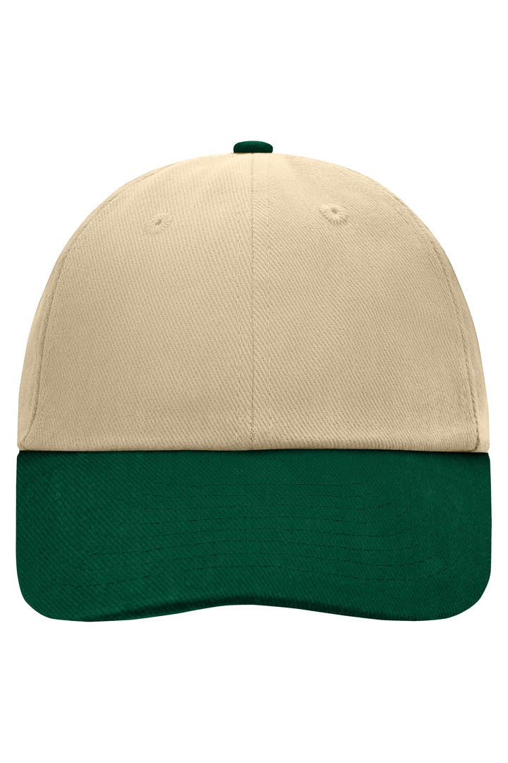 6 Panel Raver Cap - beige/dark-green