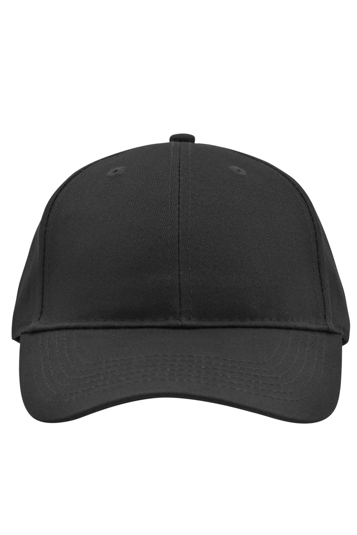 Brushed 6 Panel Cap - black