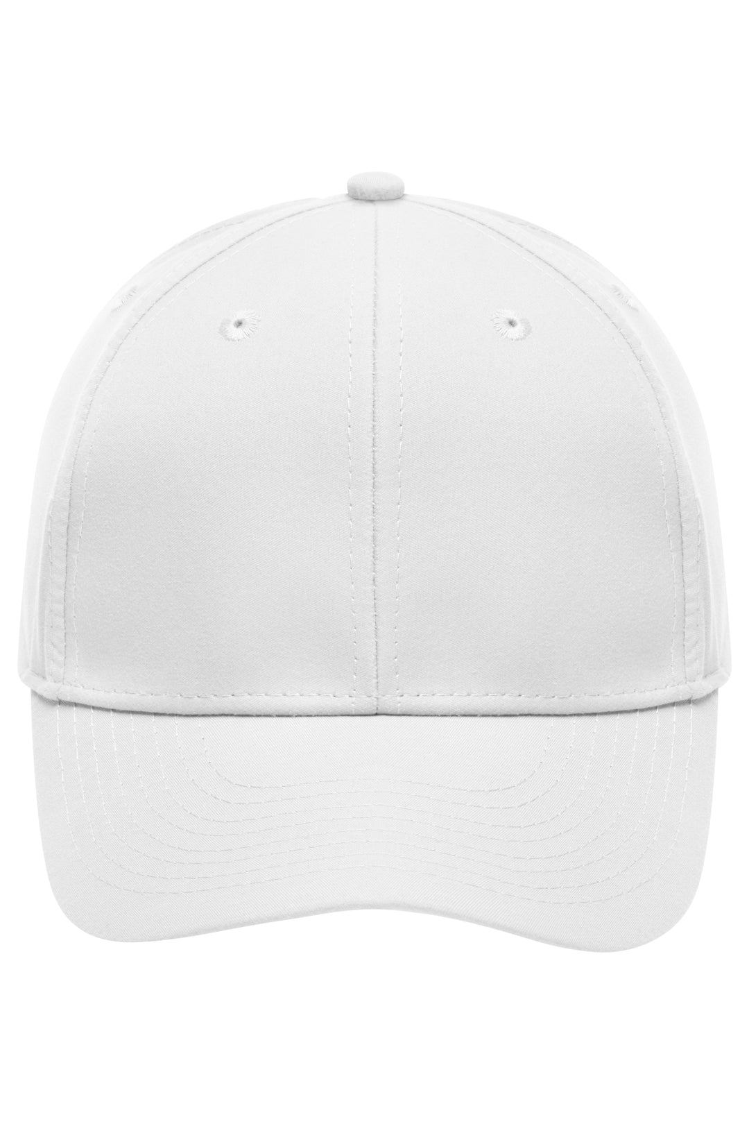 6 Panel Polyester Peach Cap - white