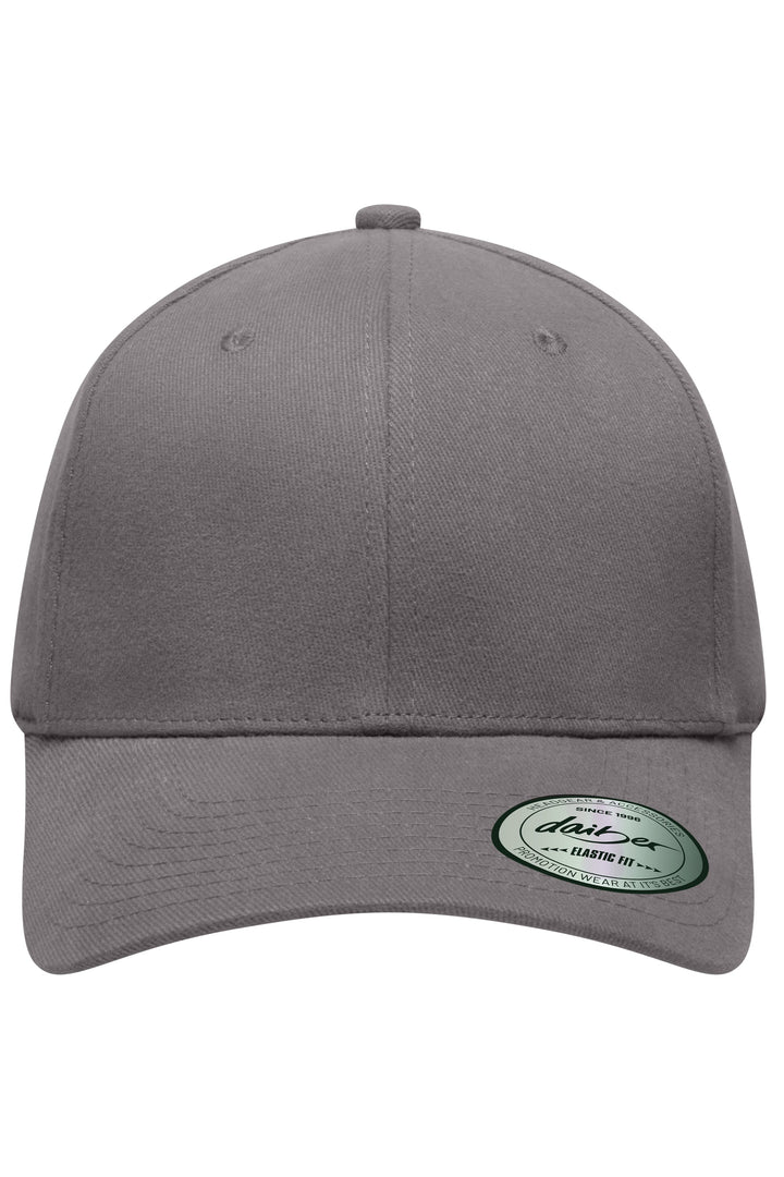 6 Panel Elastic Fit Baseball Cap - dark-grey