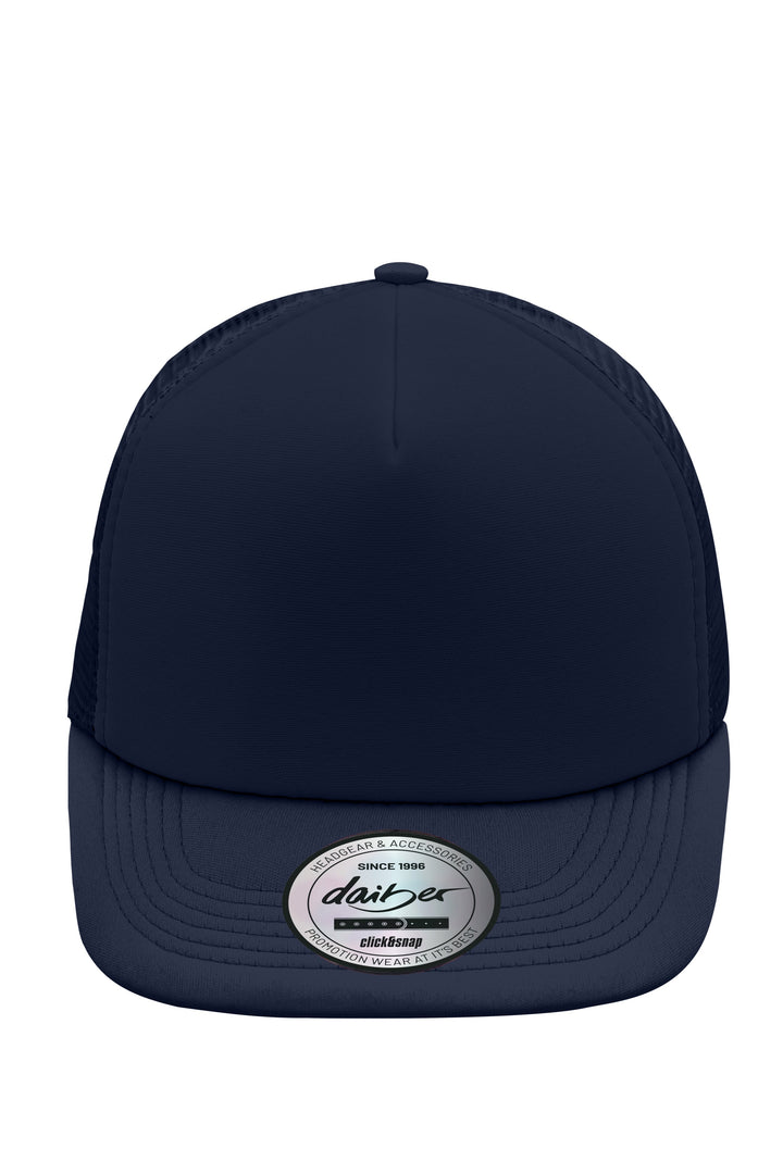 5 Panel Flat Peak Cap - navy/navy