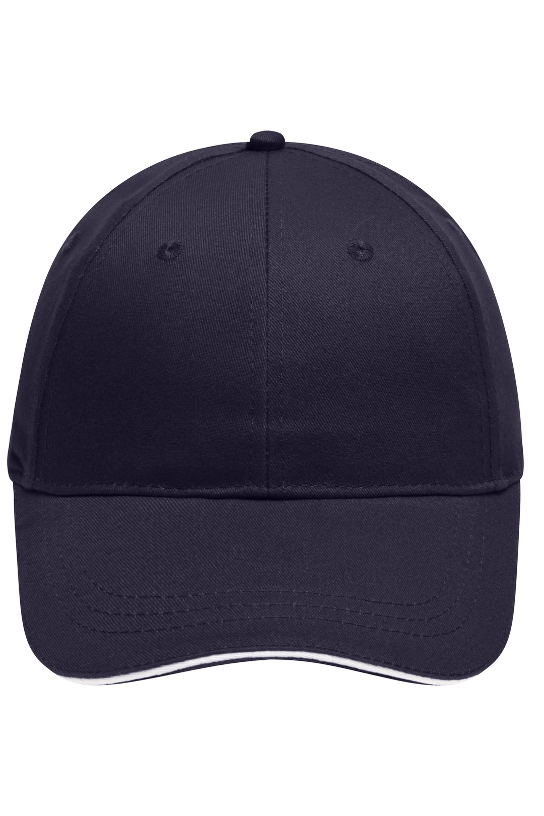 6 Panel Brushed Sandwich Cap - navy/white