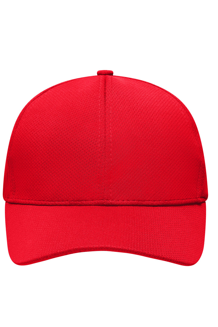 6 Panel Sport Mesh Cap - red