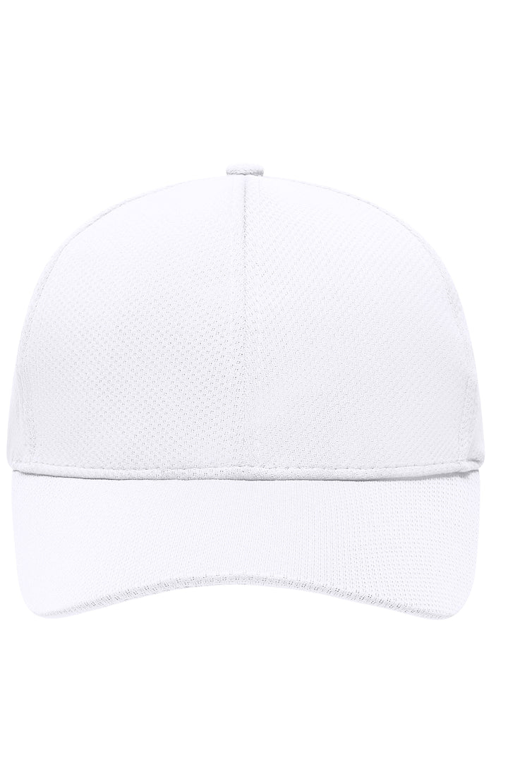 6 Panel Sport Mesh Cap - white