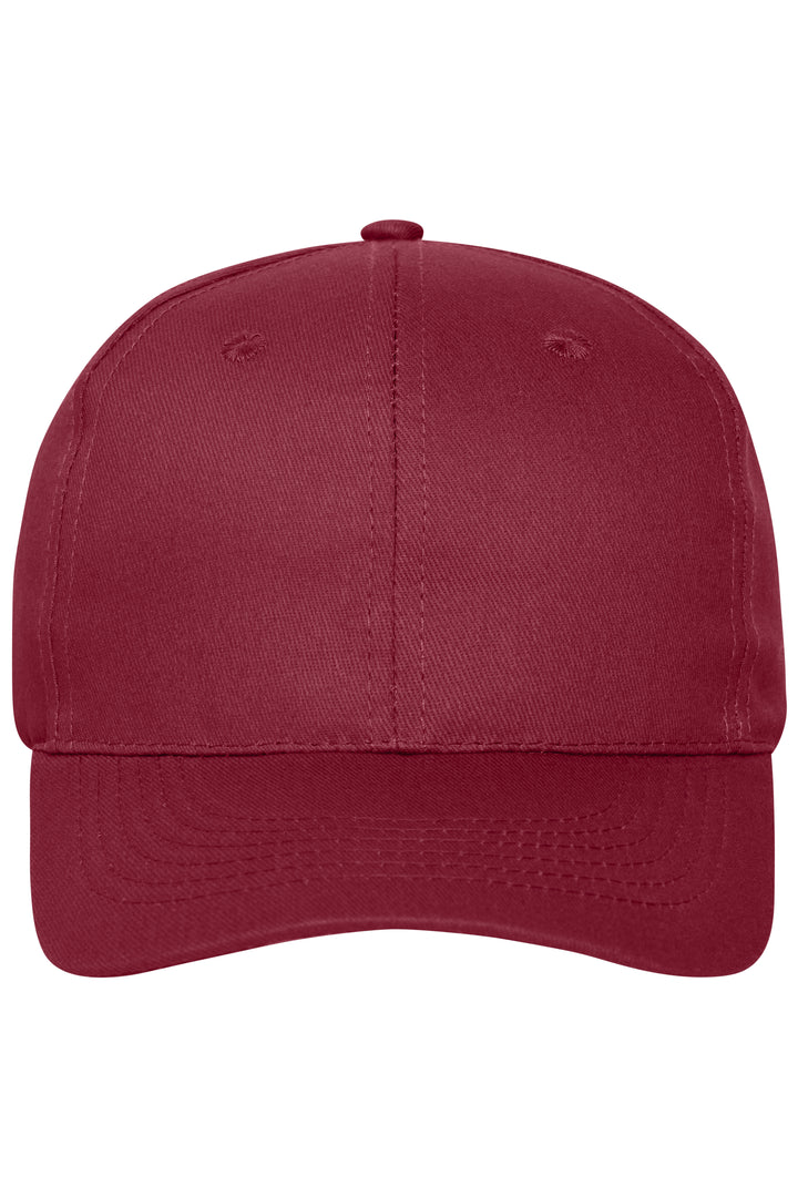 6 Panel Cap Organic Cotton - burgundy