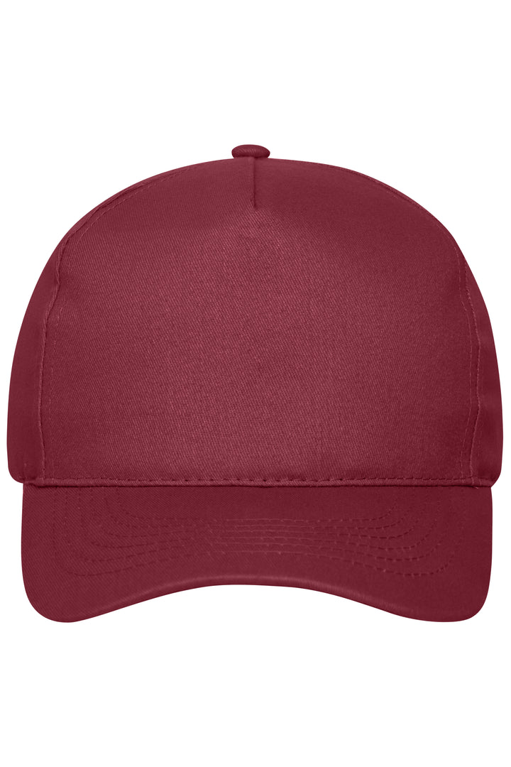 5 Panel Cap Organic Cotton - burgundy