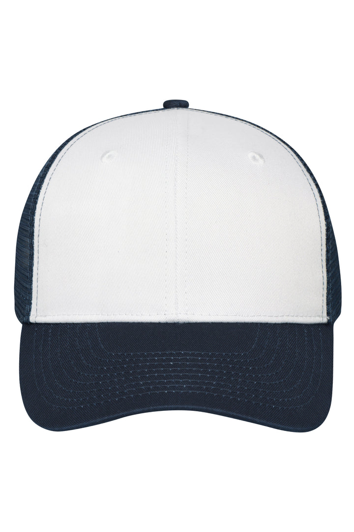 6 Panel Mesh Cap - white/navy