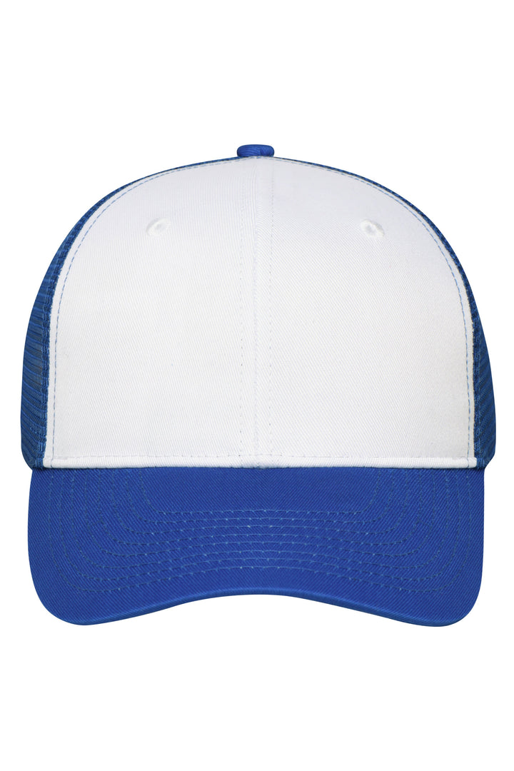6 Panel Mesh Cap - white/royal