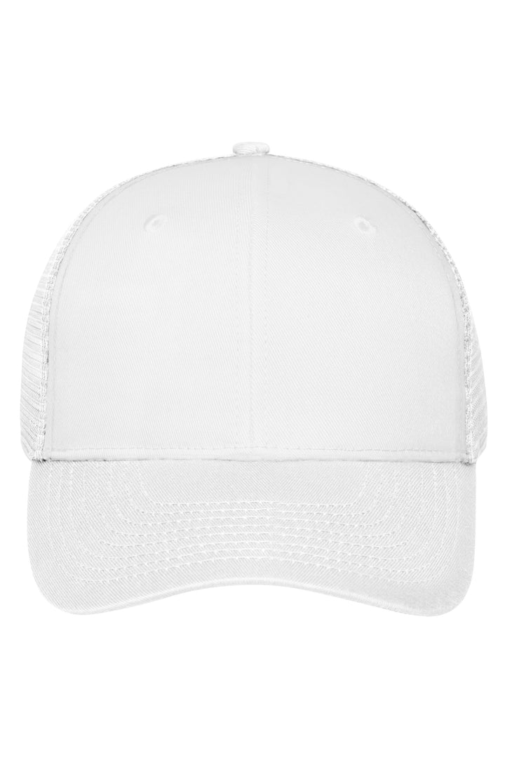 6 Panel Mesh Cap - white/white